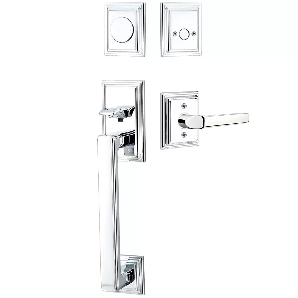 Emtek Hamden Tubular Entryset Sectional with Milano Lever