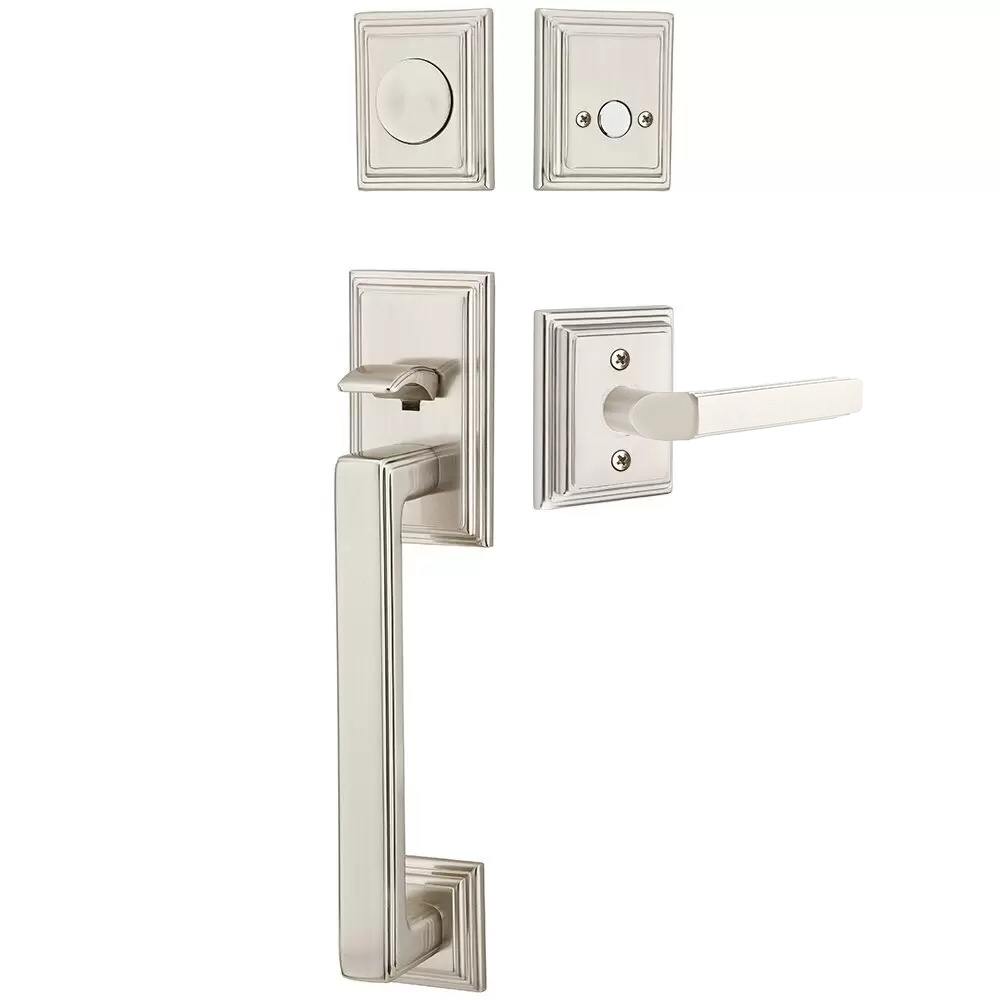 Emtek Hamden Tubular Entryset Sectional with Milano Lever