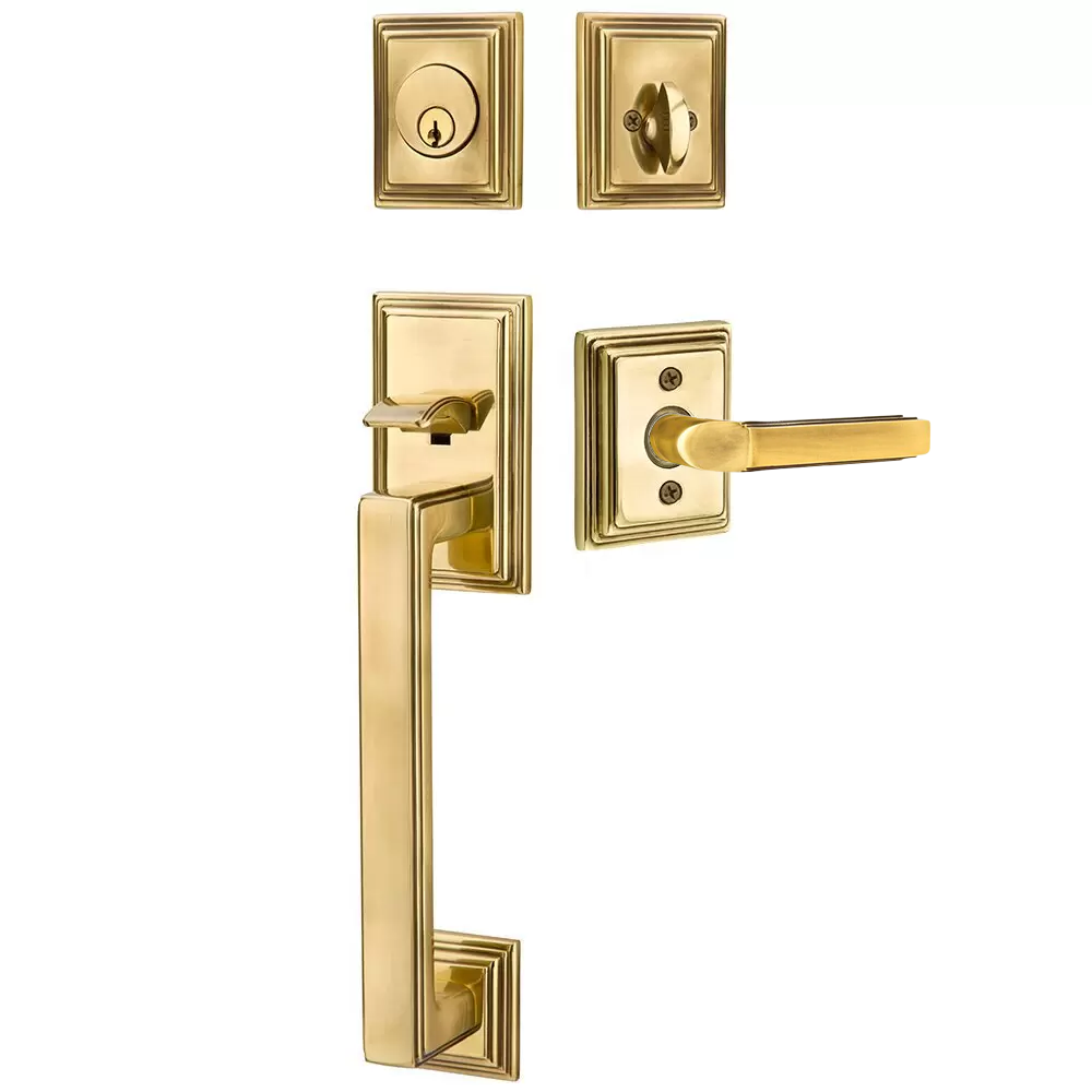 Emtek Hamden Tubular Entryset Sectional with Milano Lever