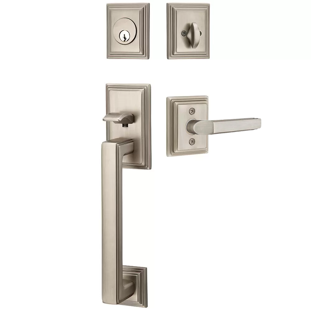 Emtek Hamden Tubular Entryset Sectional with Milano Lever