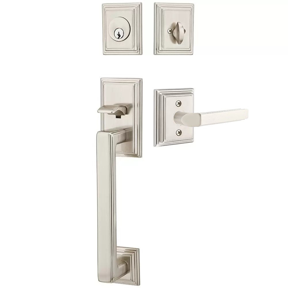 Emtek Hamden Tubular Entryset Sectional with Milano Lever