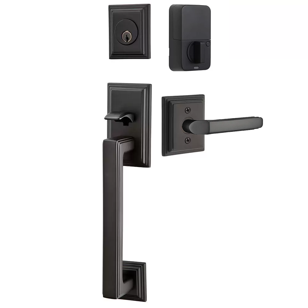 Emtek Hamden Tubular Entryset Sectional with Milano Lever