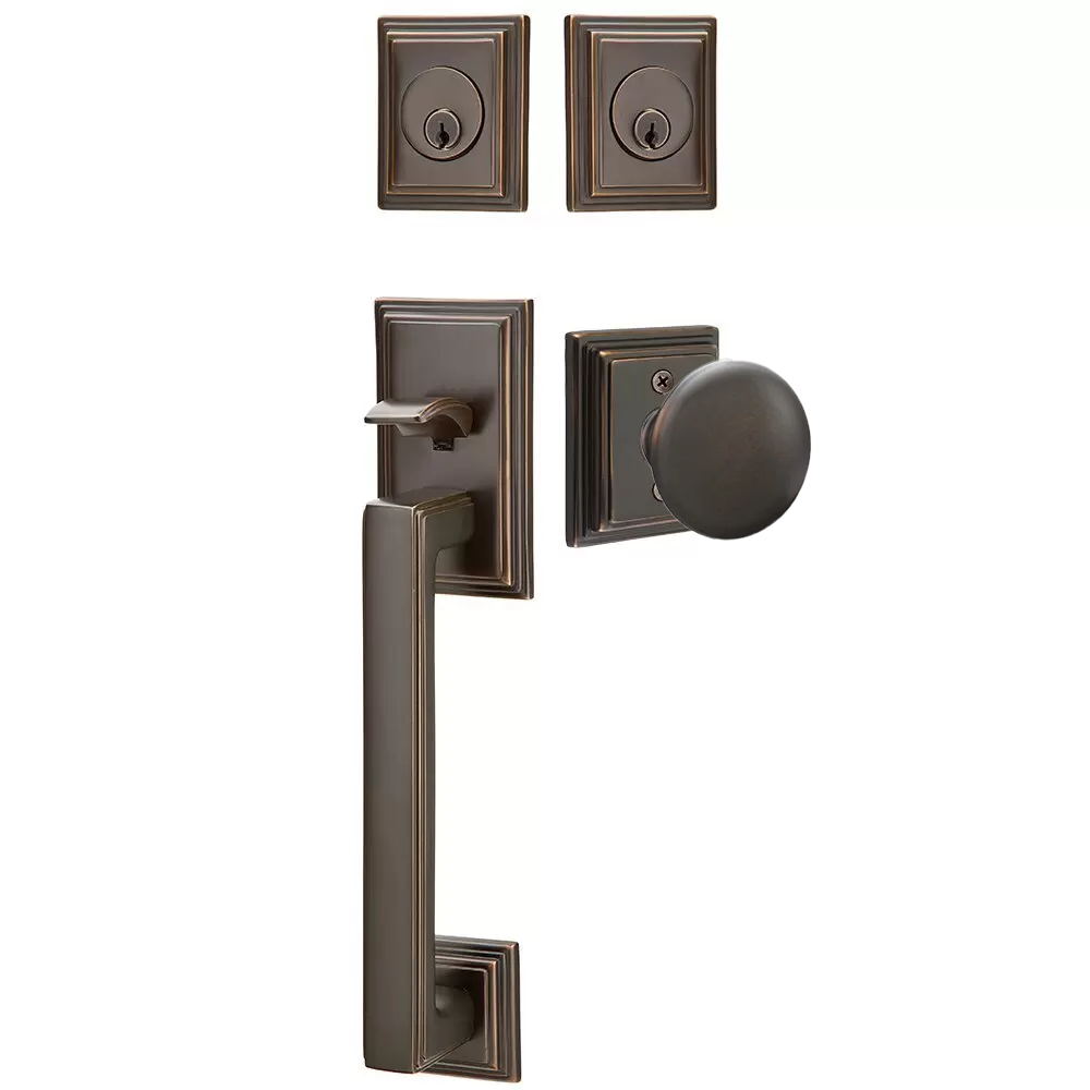 Emtek Hamden Tubular Entryset Sectional with Providence Knob