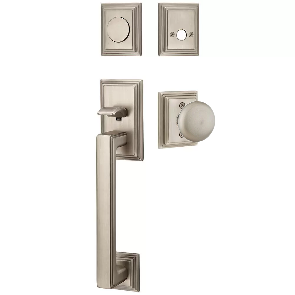 Emtek Hamden Tubular Entryset Sectional with Providence Knob