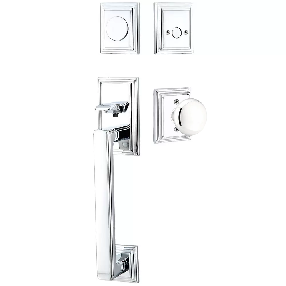 Emtek Hamden Tubular Entryset Sectional with Providence Knob