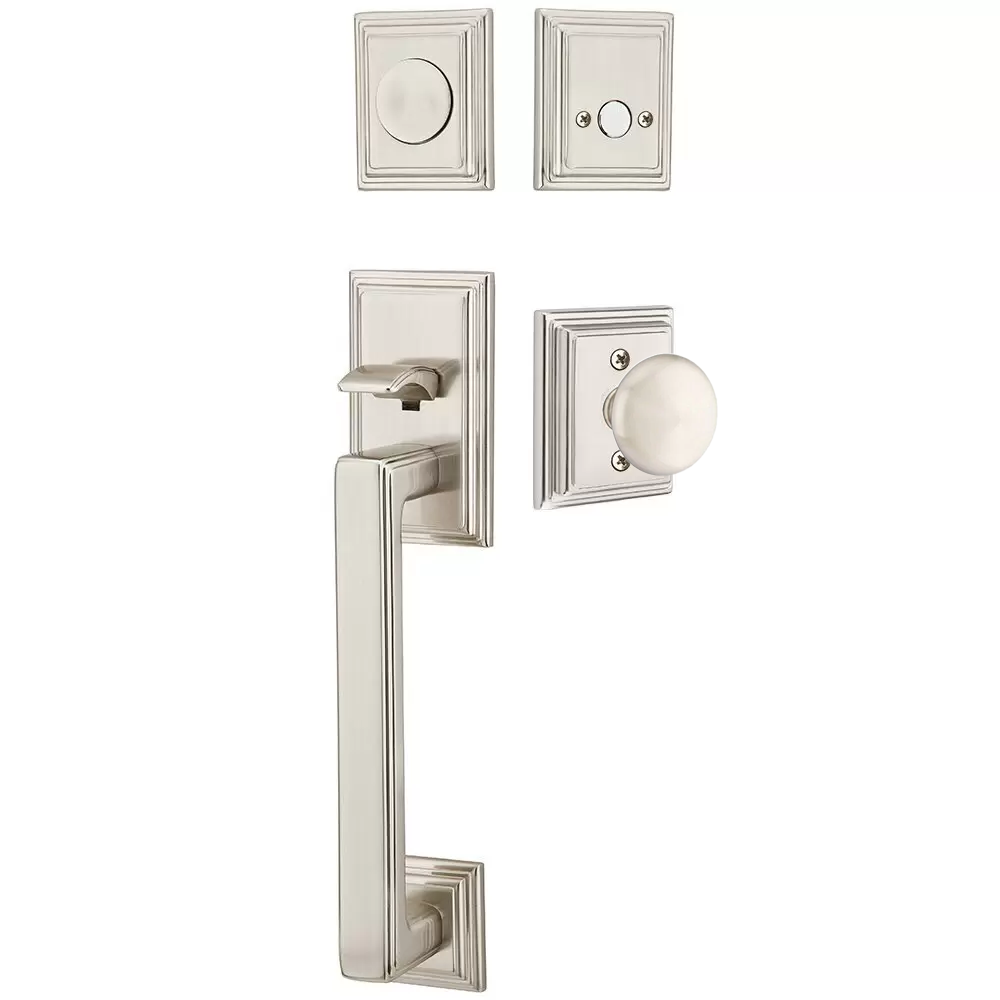 Emtek Hamden Tubular Entryset Sectional with Providence Knob