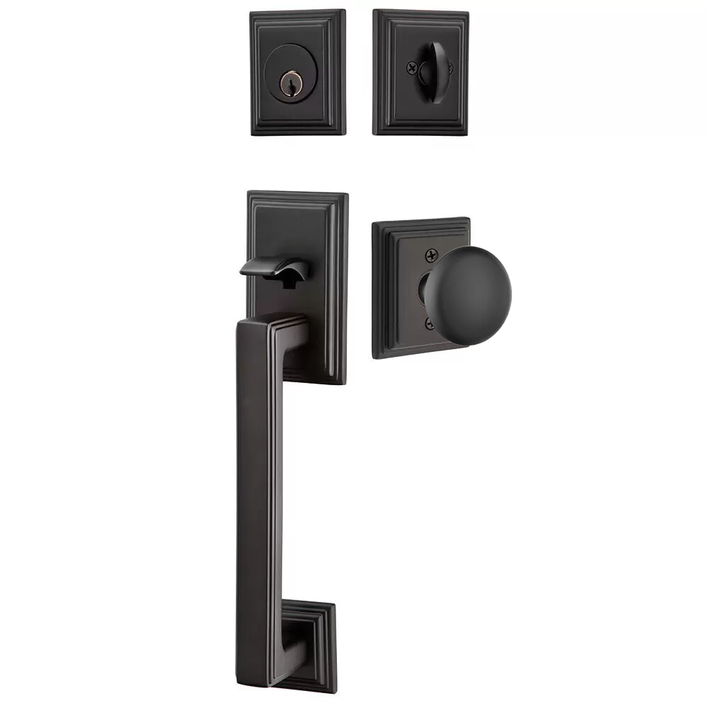 Emtek Hamden Tubular Entryset Sectional with Providence Knob