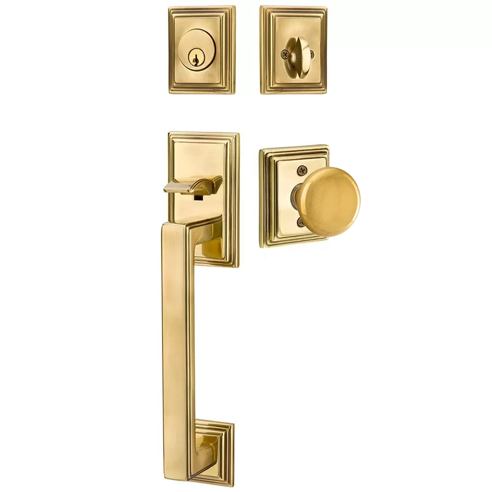 Emtek Hamden Tubular Entryset Sectional with Providence Knob