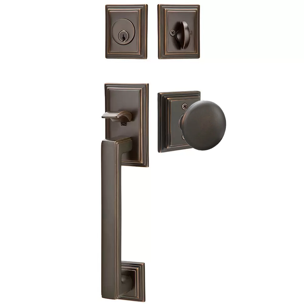 Emtek Hamden Tubular Entryset Sectional with Providence Knob