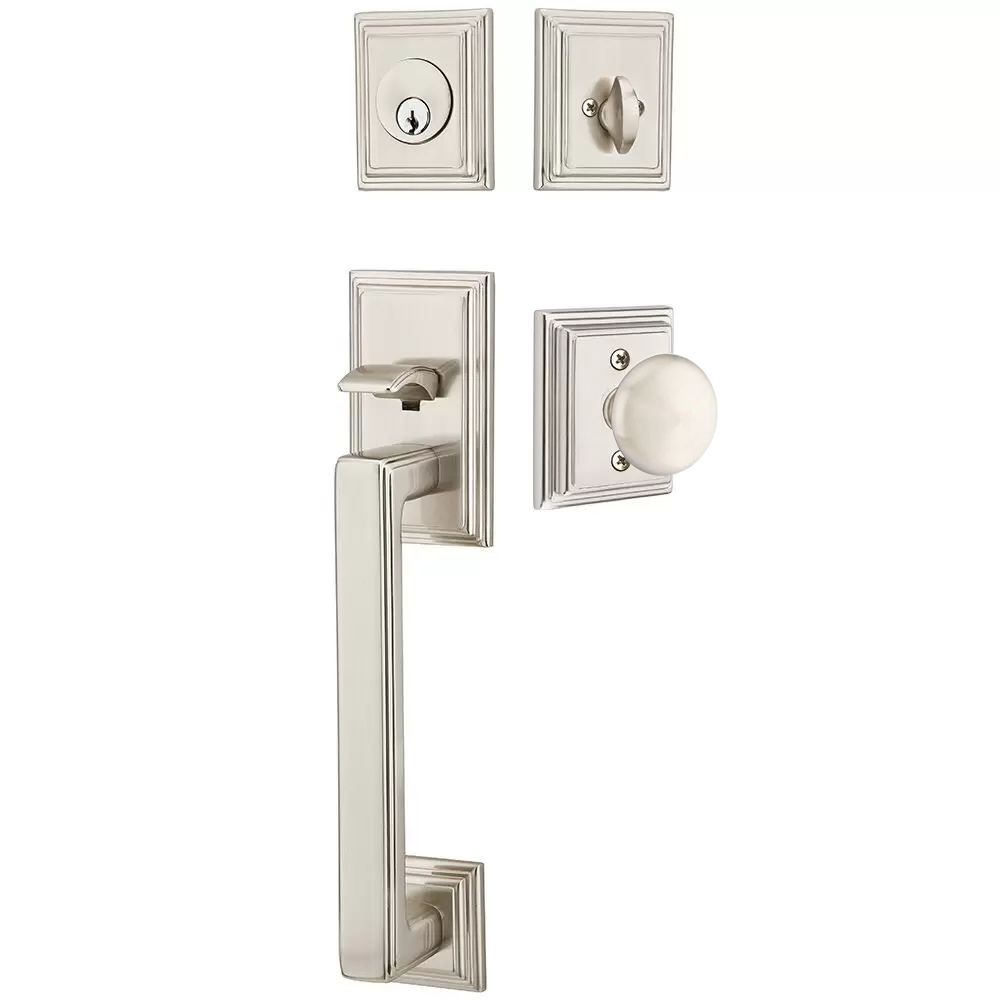 Emtek Hamden Tubular Entryset Sectional with Providence Knob