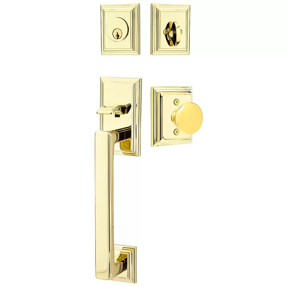 Emtek Hamden Tubular Entryset Sectional with Providence Knob