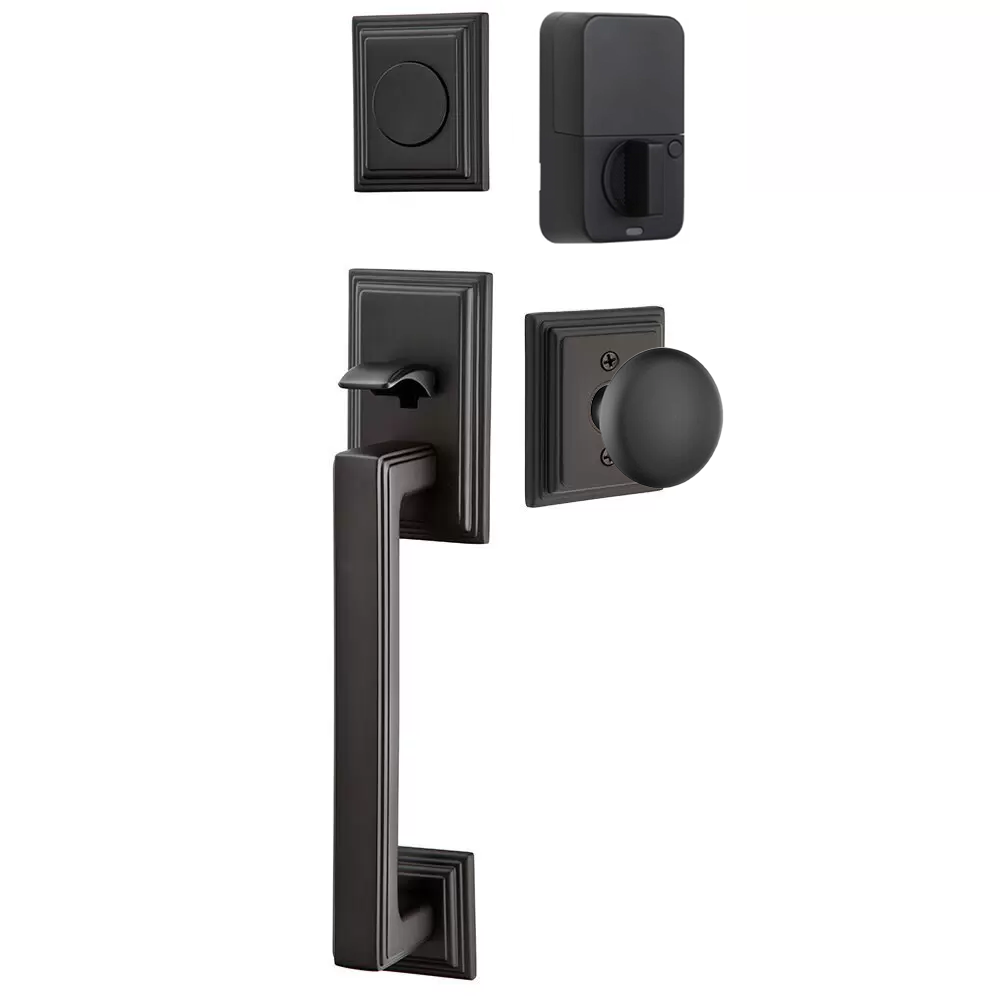 Emtek Hamden Tubular Entryset Sectional with Providence Knob