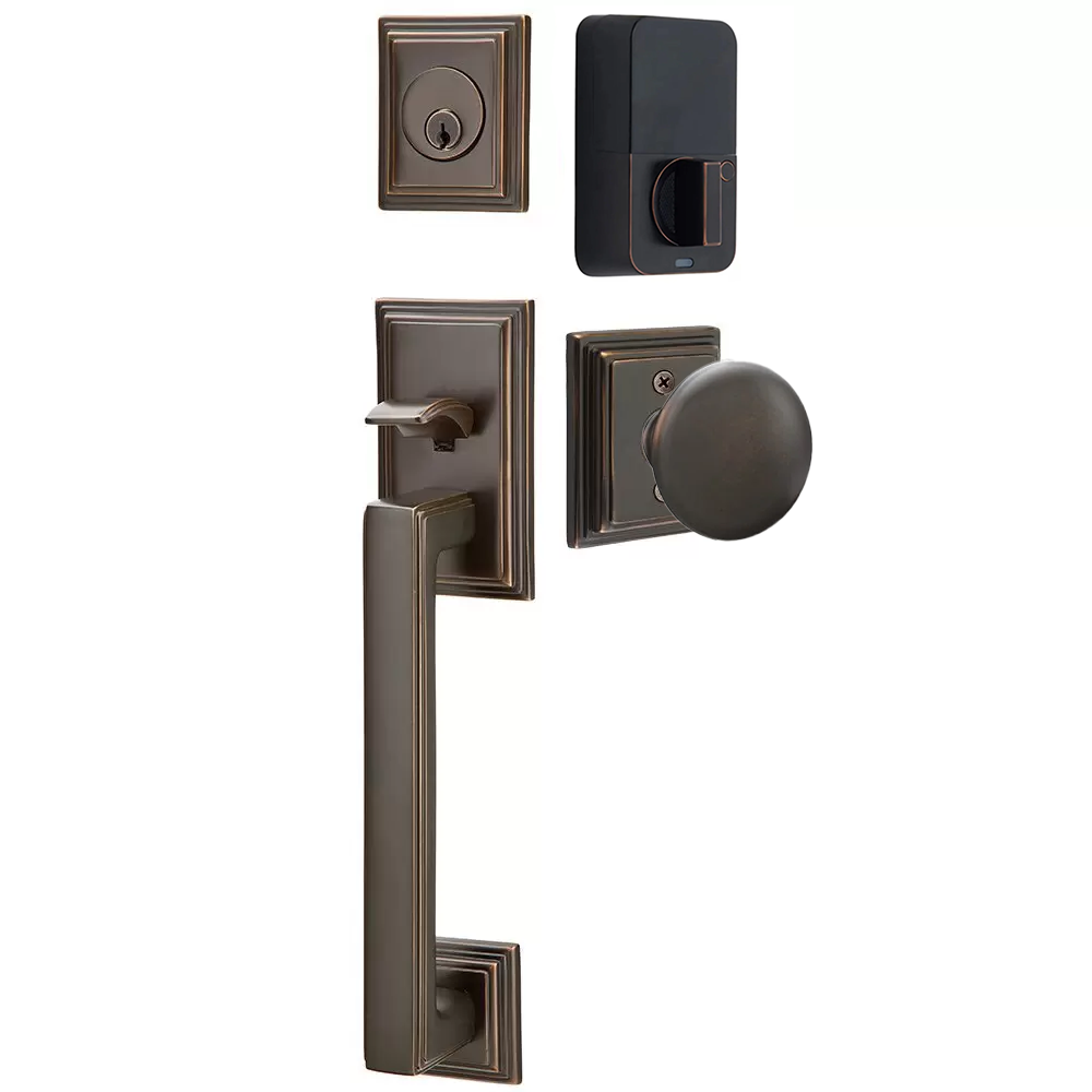 Emtek Hamden Tubular Entryset Sectional with Providence Knob