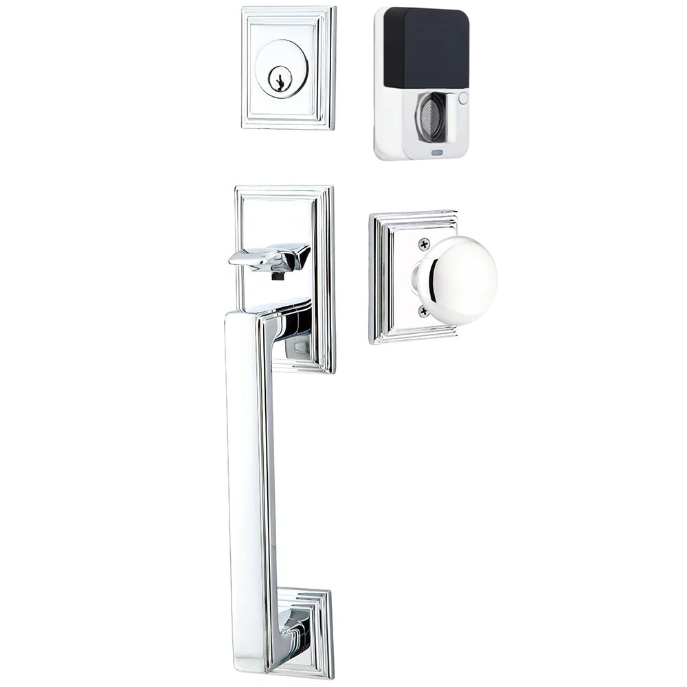 Emtek Hamden Tubular Entryset Sectional with Providence Knob
