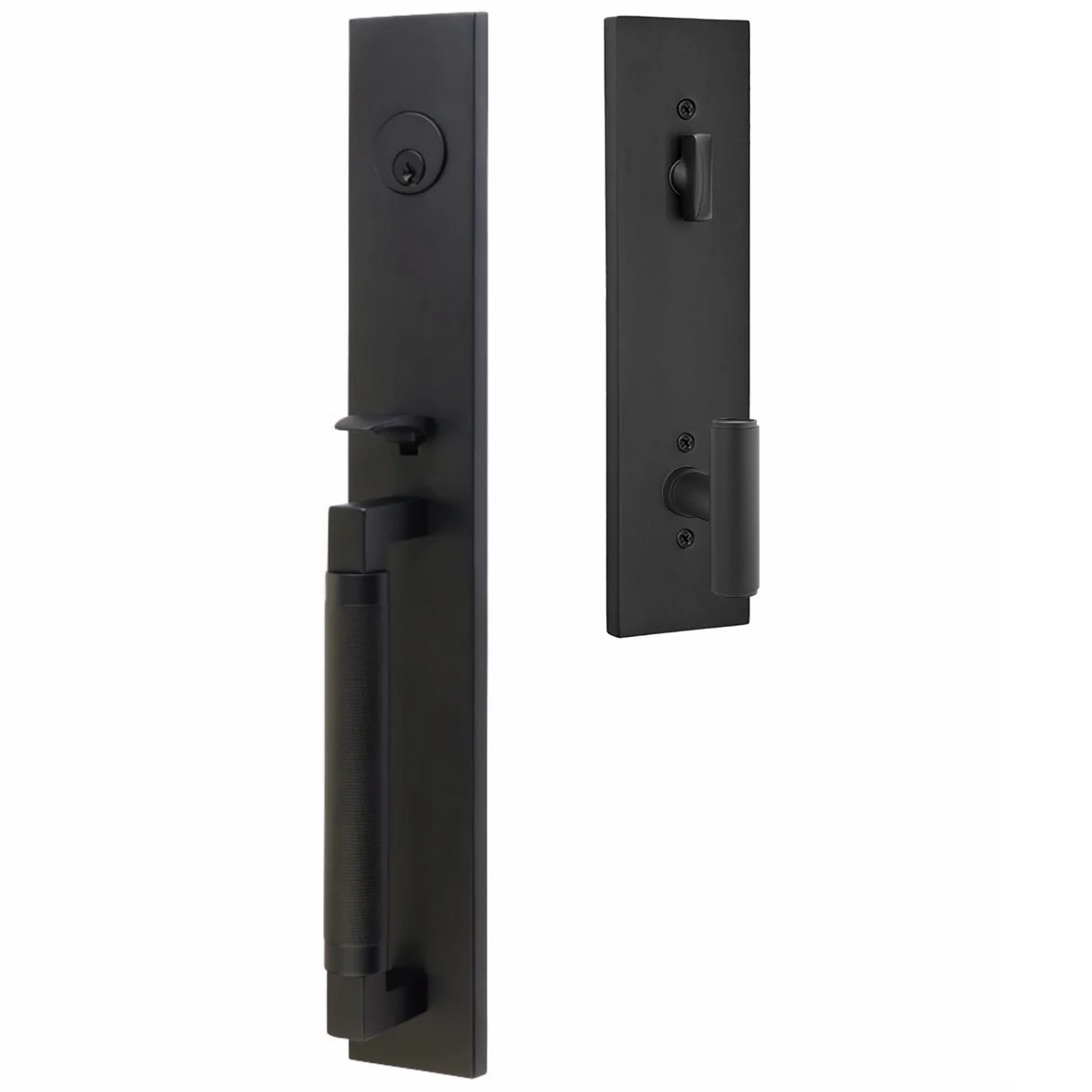 Emtek Hercules Knurled Tubular Entry Set Full Length with Ace Knob