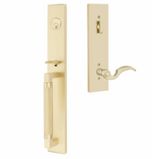 Emtek Hercules Knurled Tubular Entry Set Full Length with Napoli Lever