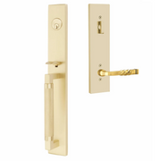 Emtek Hercules Knurled Tubular Entry Set Full Length with Santa Fe Lever