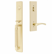 Emtek Hercules Knurled Tubular Entry Set Full Length with Triton Lever