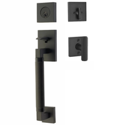 Emtek Hercules Knurled Tubular Entry Set Sectional with Ace Knurled Knob