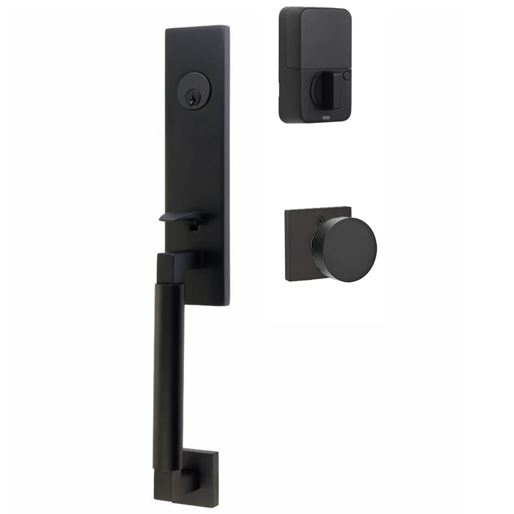 Emtek Hercules Knurled Tubular Entry Set Sectional with Round Knob