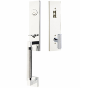 Emtek Hercules Knurled Tubular Entry Set Sectional with Ace Knurled Knob