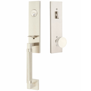 Emtek Hercules Knurled Tubular Entry Set Sectional with Bern Knob