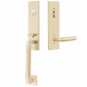 Emtek Hercules Knurled Tubular Entry Set Sectional with Manning Lever