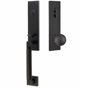 Emtek Hercules Knurled Tubular Entry Set Sectional with Orb Knob