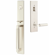 Emtek Hercules Smooth Tubular Entry Set Full Length with Hercules Lever