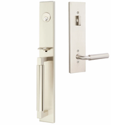 Emtek Hercules Smooth Tubular Entry Set Full Length with Manning Lever