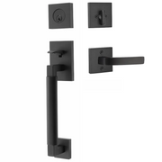Emtek Hercules Smooth Tubular Entry Set Sectional with Breslin Lever