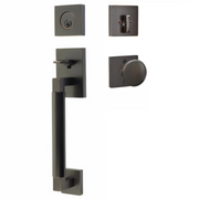 Emtek Hercules Smooth Tubular Entry Set Sectional with Providence Knob