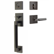 Emtek Hercules Smooth Tubular Entry Set Sectional with Hercules Lever