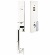 Emtek Hercules Smooth Tubular Entry Set Monolithic with Ace Knurled Knob