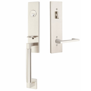 Emtek Hercules Smooth Tubular Entry Set Monolithic with Argos Lever