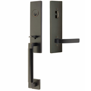 Emtek Hercules Smooth Tubular Entry Set Monolithic with Breslin Lever