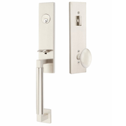 Emtek Hercules Smooth Tubular Entry Set Monolithic with Egg Knob