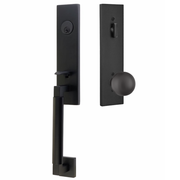 Emtek Hercules Smooth Tubular Entry Set Monolithic with Orb Knob