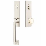 Emtek Hercules Smooth Tubular Entry Set Monolithic with Providence Knob