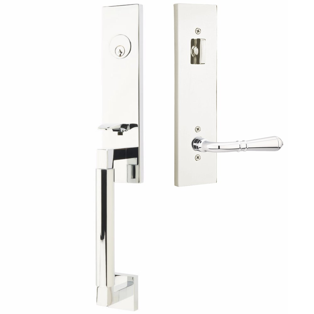 Emtek Hercules Smooth Tubular Entry Set Monolithic with Turino Lever