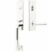 Emtek Hercules Smooth Tubular Entry Set Monolithic with Turino Lever