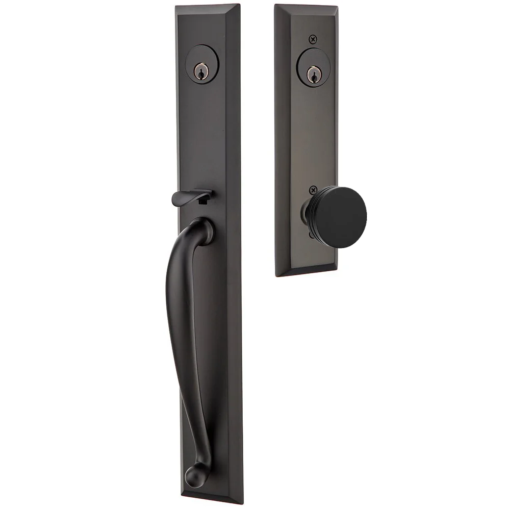 Emtek Jefferson Tubular Entryset Full Length with Bern Knob