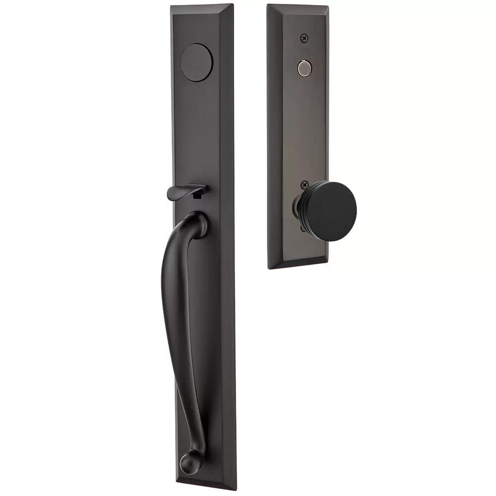 Emtek Jefferson Tubular Entryset Full Length with Bern Knob