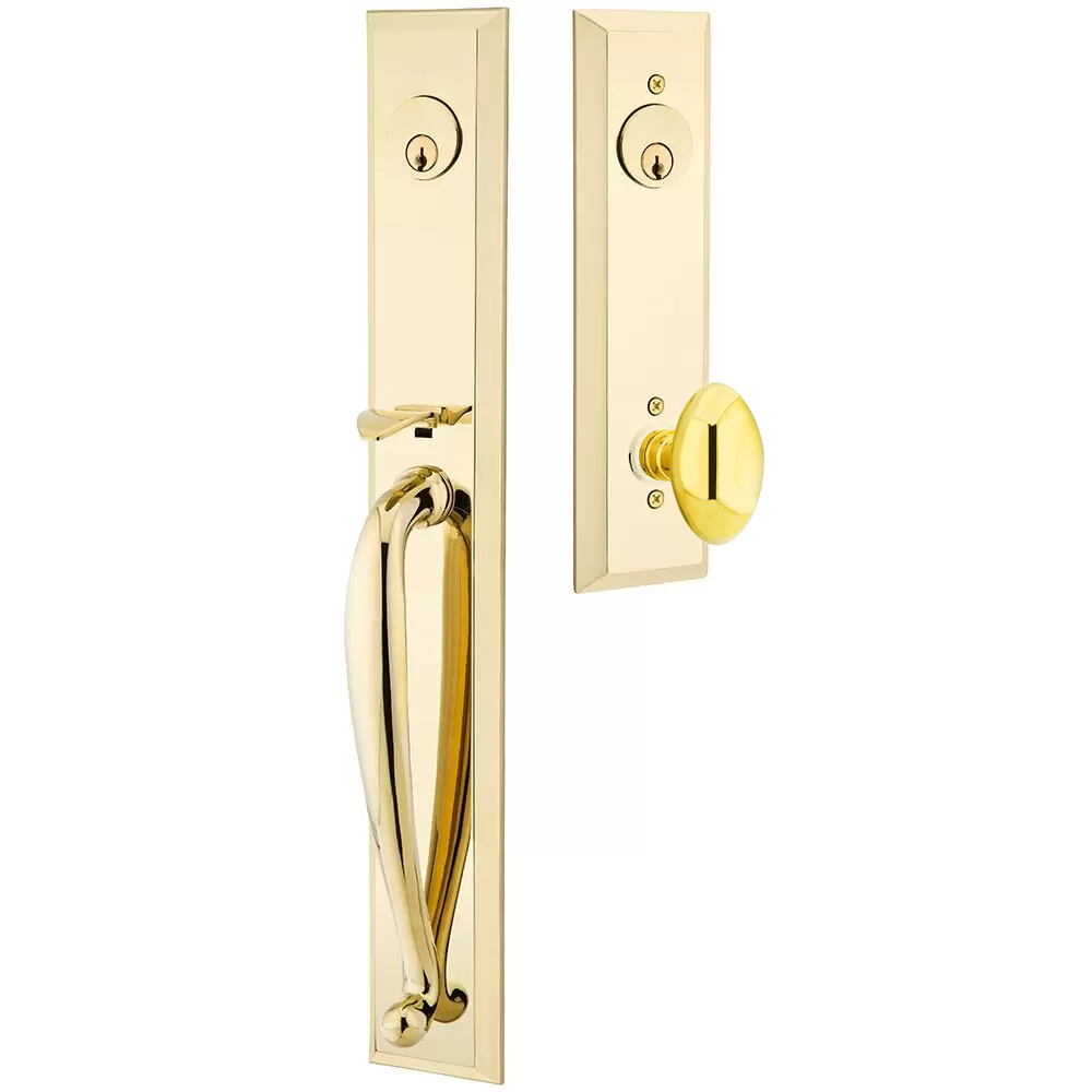 Emtek Jefferson Tubular Entryset Full Length with Egg Knob