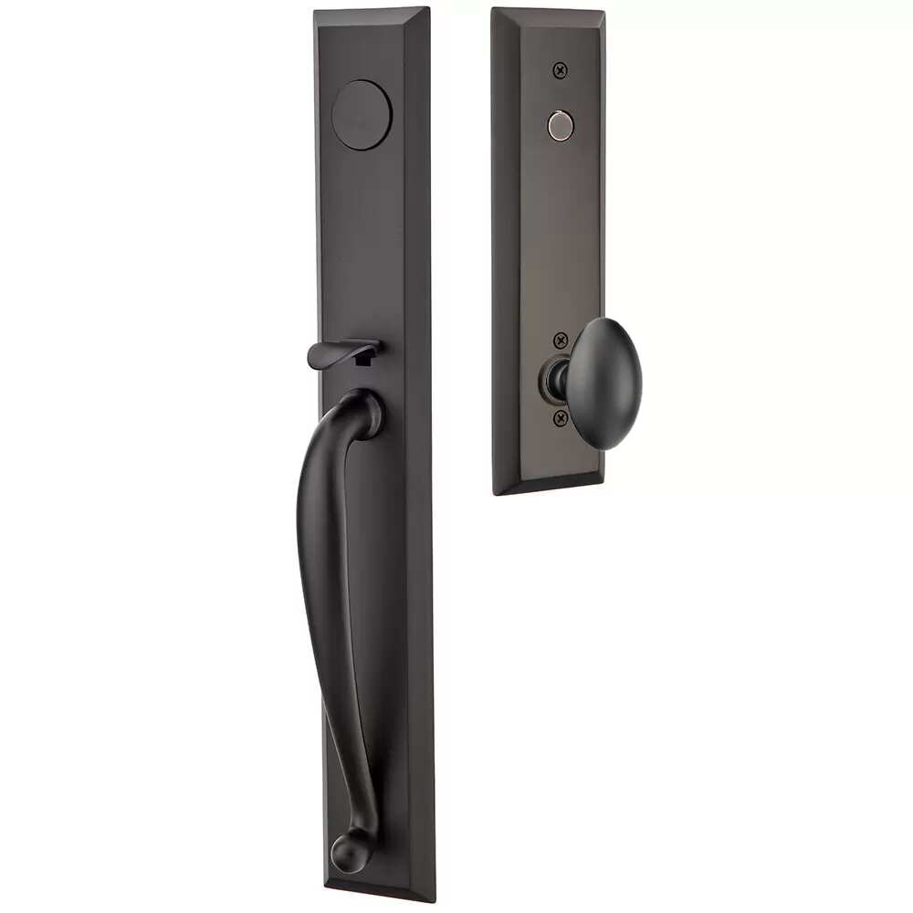 Emtek Jefferson Tubular Entryset Full Length with Egg Knob
