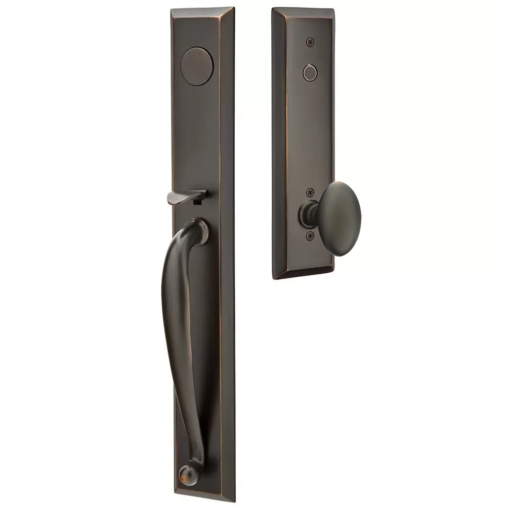 Emtek Jefferson Tubular Entryset Full Length with Egg Knob