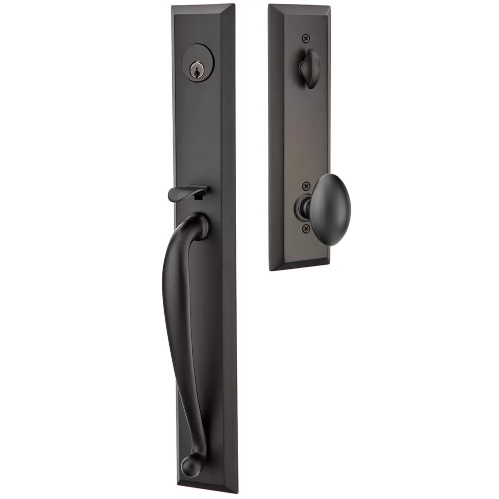 Emtek Jefferson Tubular Entryset Full Length with Egg Knob