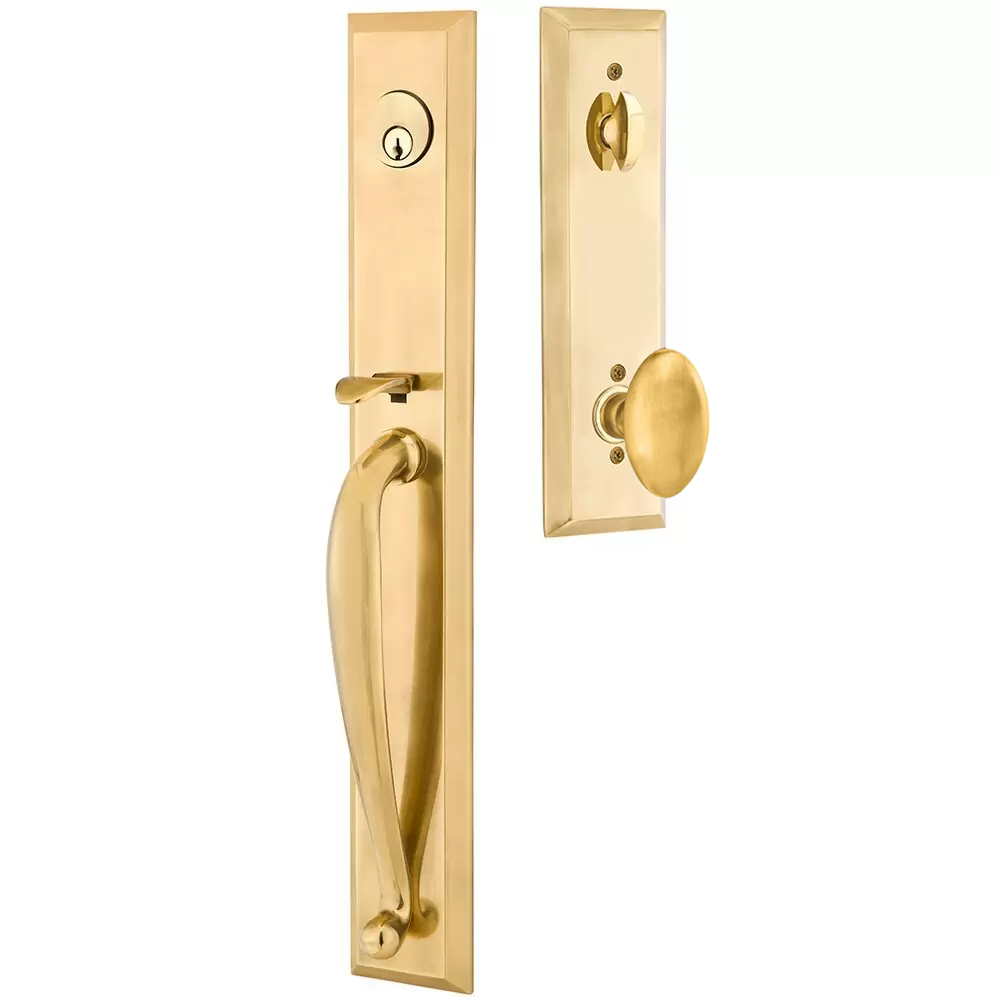 Emtek Jefferson Tubular Entryset Full Length with Egg Knob