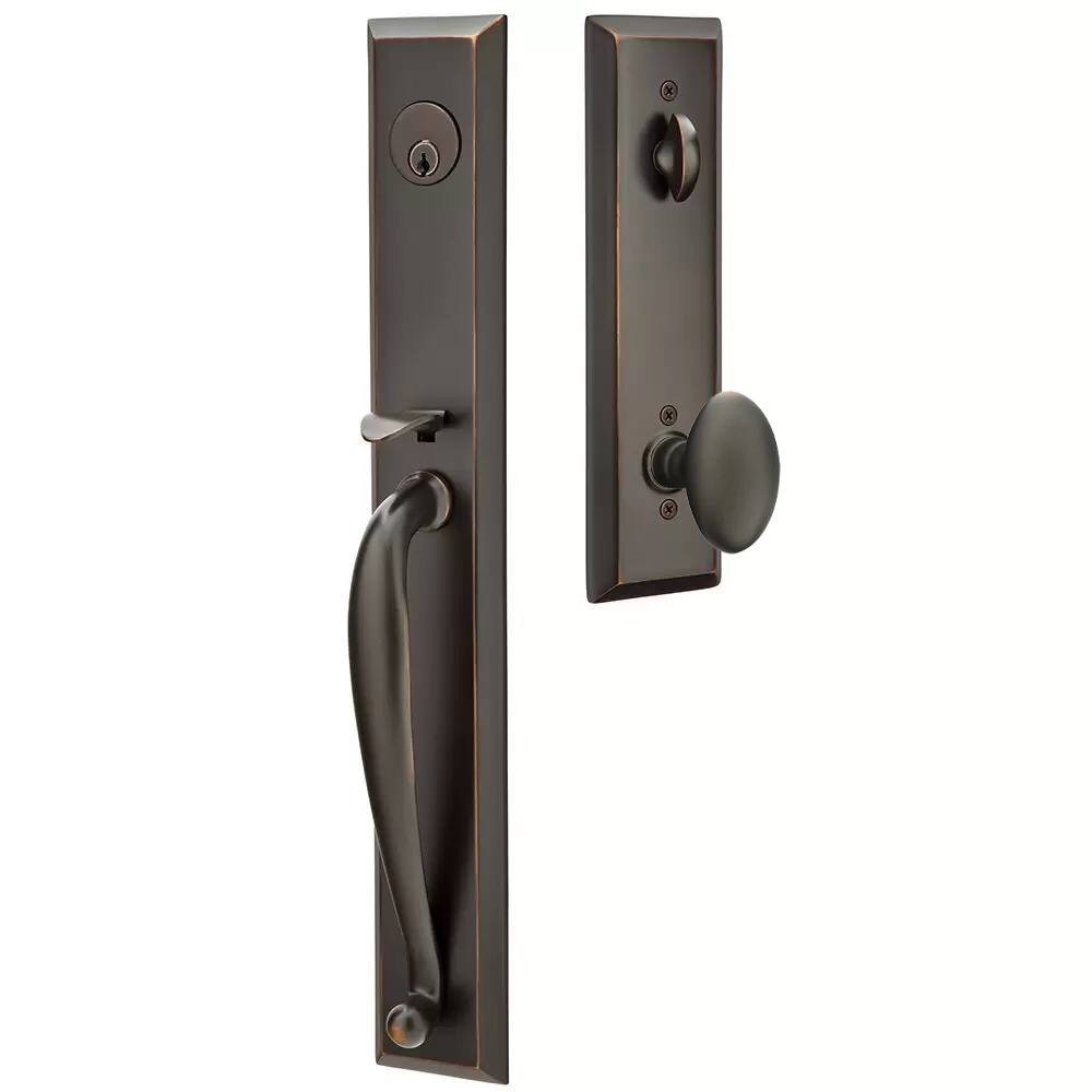 Emtek Jefferson Tubular Entryset Full Length with Egg Knob