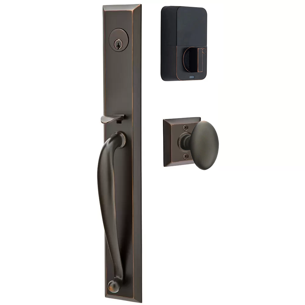 Emtek Jefferson Tubular Entryset Full Length with Egg Knob